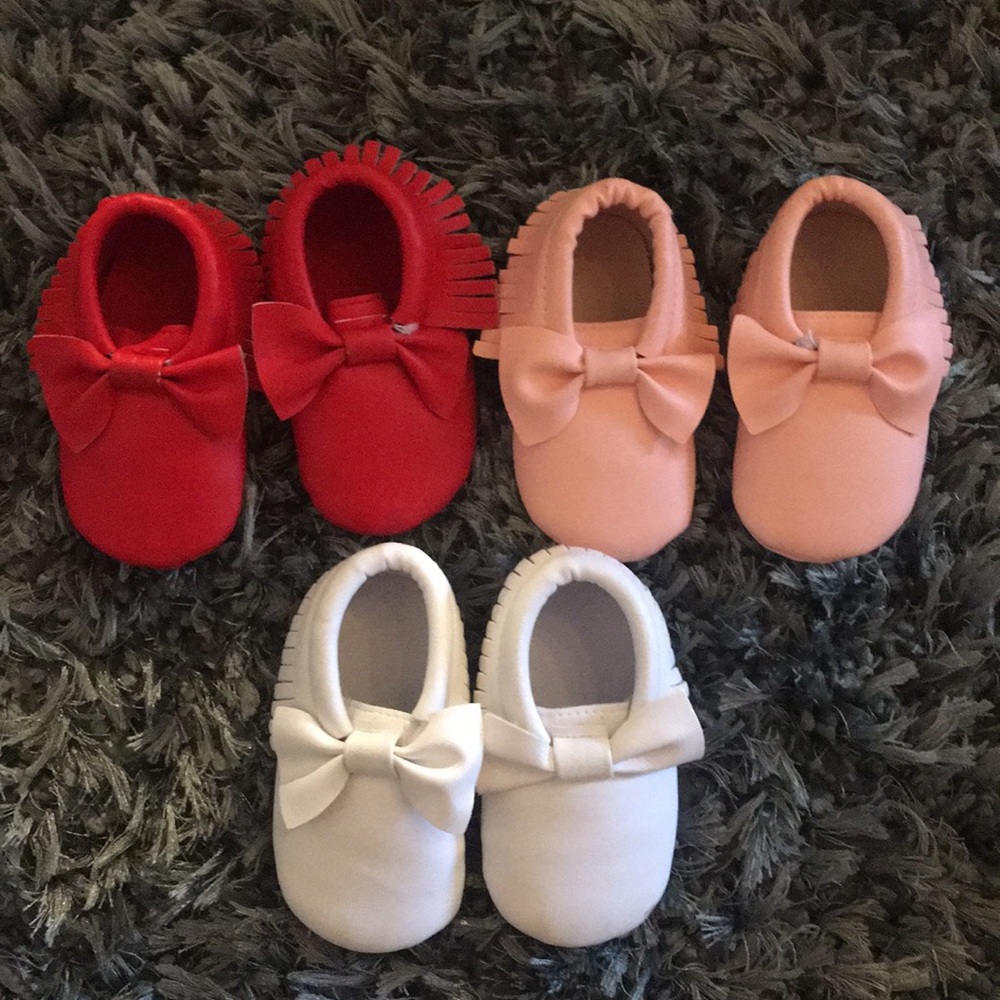 Set of 3 Baby Crib Shoes